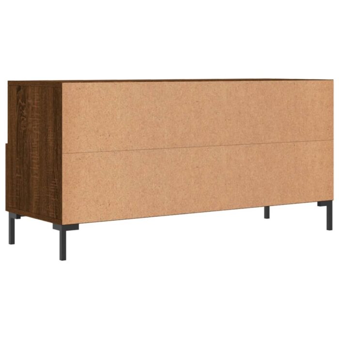 Meuble TV chêne marron 102x36x50 cm bois d'ingénierie – Image 6