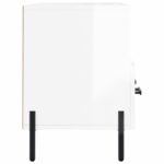 Meuble TV Blanc brillant 102x36x50 cm Bois d'ingénierie – Image 5