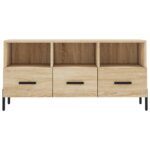 Meuble TV chêne sonoma 102x36x50 cm bois d'ingénierie – Image 3