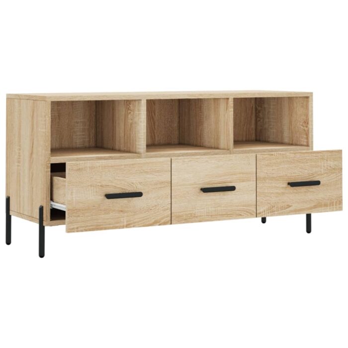 Meuble TV chêne sonoma 102x36x50 cm bois d'ingénierie – Image 4