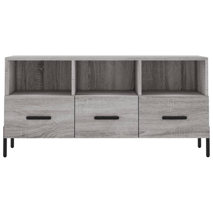 Meuble TV sonoma gris 102x36x50 cm bois d'ingénierie – Image 3