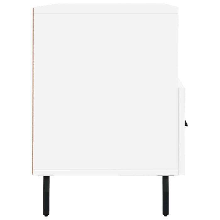 Meuble TV blanc 102x36x50 cm bois d'ingénierie – Image 5