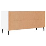 Meuble TV blanc 102x36x50 cm bois d'ingénierie – Image 6