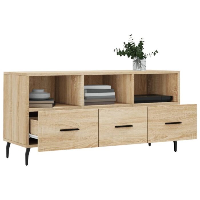 Meuble TV chêne sonoma 102x36x50 cm bois d'ingénierie – Image 2