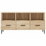 Meuble TV chêne sonoma 102x36x50 cm bois d'ingénierie – Image 3