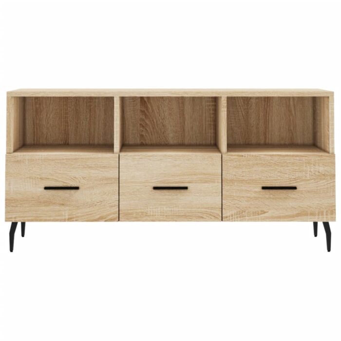 Meuble TV chêne sonoma 102x36x50 cm bois d'ingénierie – Image 3