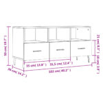 Meuble TV sonoma gris 102x36x50 cm bois d'ingénierie – Image 10