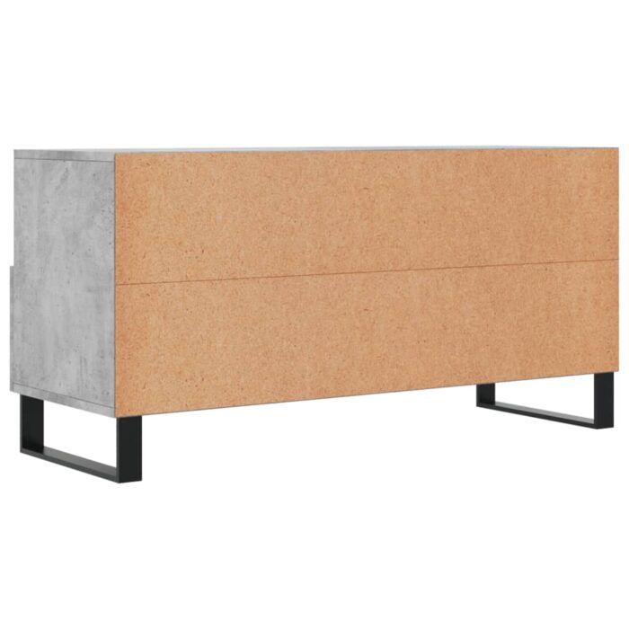 Meuble TV gris béton 102x36x50 cm bois d'ingénierie – Image 6