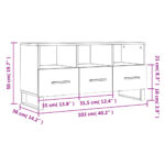 Meuble TV sonoma gris 102x36x50 cm bois d'ingénierie – Image 10