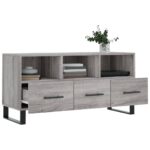Meuble TV sonoma gris 102x36x50 cm bois d'ingénierie – Image 2