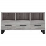 Meuble TV sonoma gris 102x36x50 cm bois d'ingénierie – Image 3