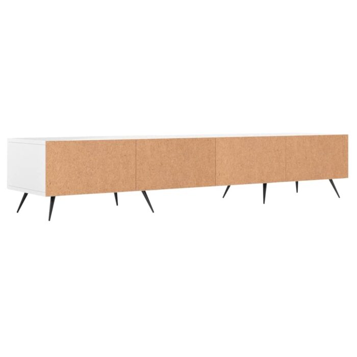 Meuble TV blanc 150x36x30 cm bois d'ingénierie – Image 6