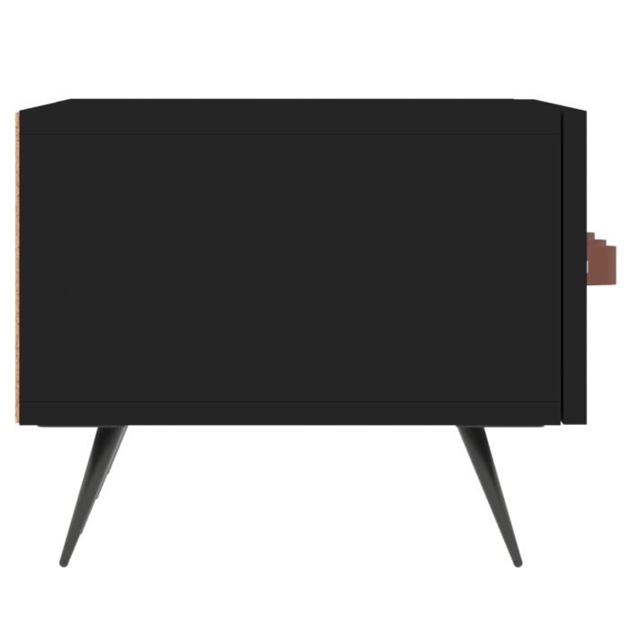 Meuble TV noir 150x36x30 cm bois d'ingénierie – Image 5