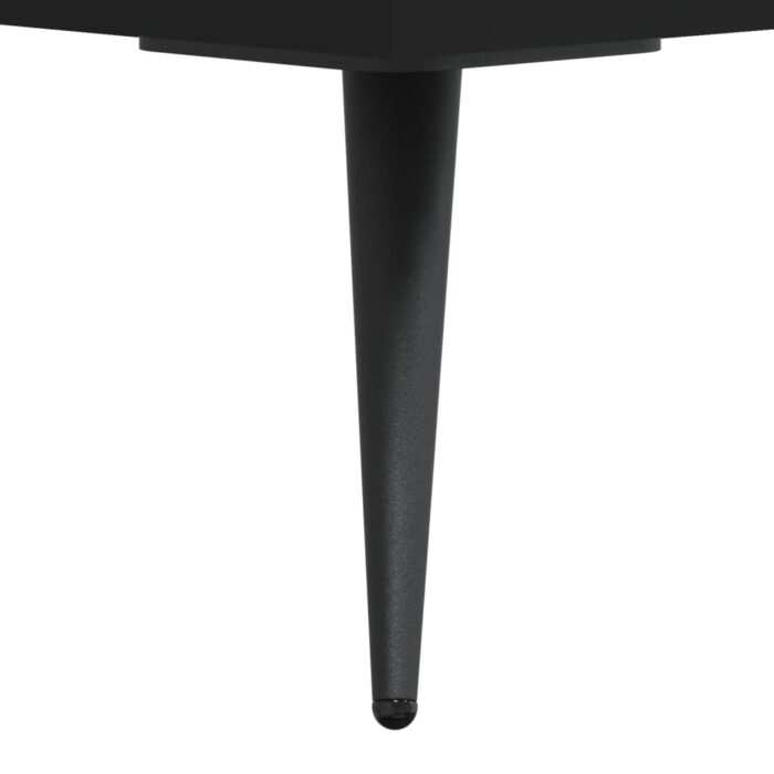 Meuble TV noir 150x36x30 cm bois d'ingénierie – Image 8