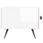Meuble TV blanc brillant 150x36x30 cm bois d'ingénierie – Image 5