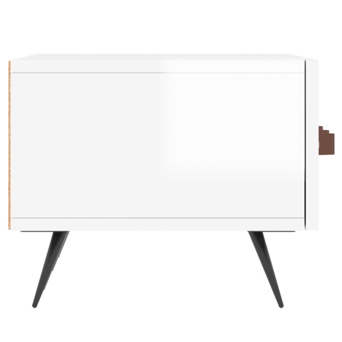 Meuble TV blanc brillant 150x36x30 cm bois d'ingénierie – Image 5