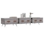 Meuble TV sonoma gris 150x36x30 cm bois d'ingénierie – Image 2