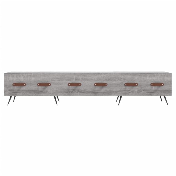 Meuble TV sonoma gris 150x36x30 cm bois d'ingénierie – Image 3