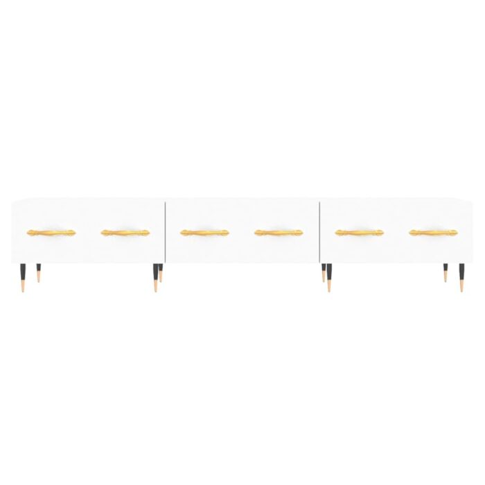 Meuble TV blanc 150x36x30 cm bois d'ingénierie – Image 3