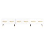 Meuble TV blanc brillant 150x36x30 cm bois d'ingénierie – Image 3