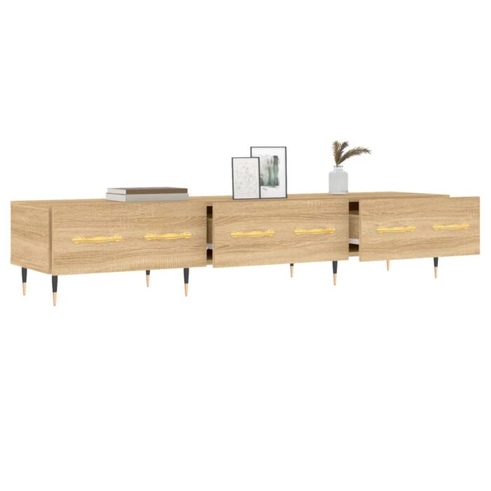 Meuble TV chêne sonoma 150x36x30 cm bois d'ingénierie – Image 2