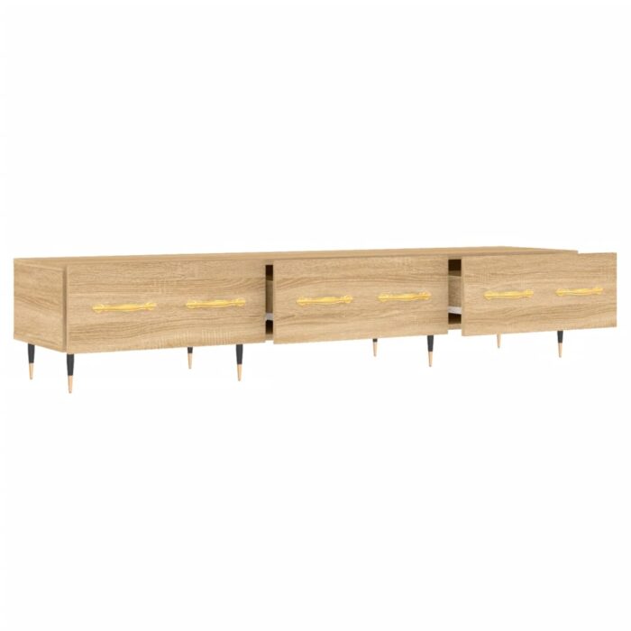 Meuble TV chêne sonoma 150x36x30 cm bois d'ingénierie – Image 4
