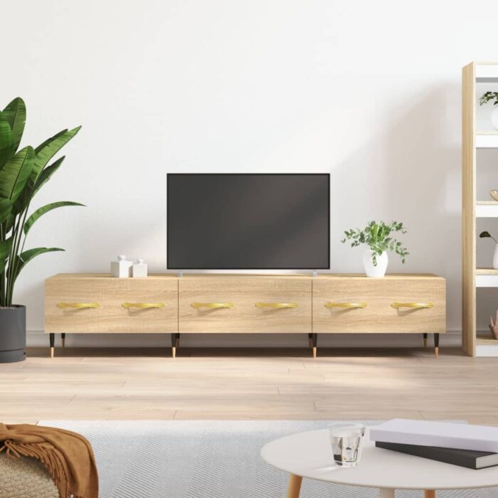 Meuble TV chêne sonoma 150x36x30 cm bois d'ingénierie – Image 1