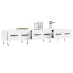 Meuble TV blanc 150x36x30 cm bois d'ingénierie – Image 2