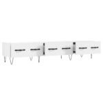 Meuble TV blanc 150x36x30 cm bois d'ingénierie – Image 4