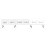 Meuble TV blanc brillant 150x36x30 cm bois d'ingénierie – Image 3