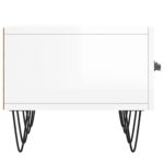 Meuble TV blanc brillant 150x36x30 cm bois d'ingénierie – Image 5