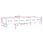 Meuble TV sonoma gris 150x36x30 cm bois d'ingénierie – Image 10