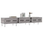 Meuble TV sonoma gris 150x36x30 cm bois d'ingénierie – Image 2