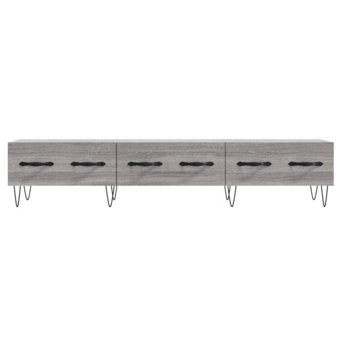 Meuble TV sonoma gris 150x36x30 cm bois d'ingénierie – Image 3
