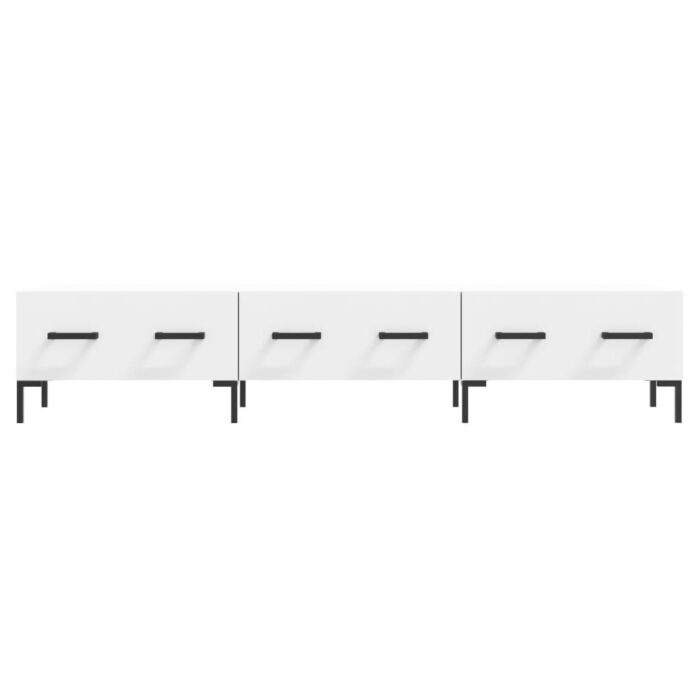 Meuble TV blanc 150x36x30 cm bois d'ingénierie – Image 3