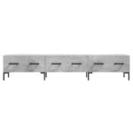 Meuble TV gris béton 150x36x30 cm bois d'ingénierie – Image 3