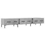 Meuble TV gris béton 150x36x30 cm bois d'ingénierie – Image 4