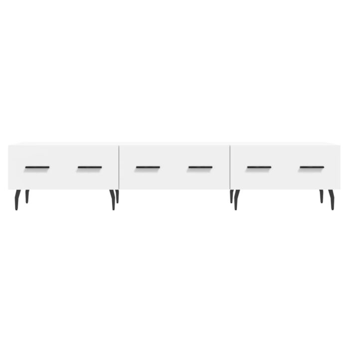 Meuble TV blanc 150x36x30 cm bois d'ingénierie – Image 3