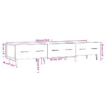 Meuble TV blanc brillant 150x36x30 cm bois d'ingénierie – Image 10