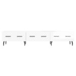 Meuble TV blanc brillant 150x36x30 cm bois d'ingénierie – Image 3