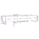 Meuble TV noir 150x36x30 cm bois d'ingénierie – Image 10