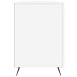 Bureau Blanc brillant 140x50x75 cm Bois d'ingénierie – Image 5