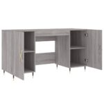 Bureau sonoma gris 140x50x75 cm bois d'ingénierie – Image 3