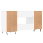 Bureau blanc 140x50x75 cm bois d'ingénierie – Image 6