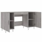 Bureau sonoma gris 140x50x75 cm bois d'ingénierie – Image 3
