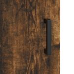 Bureau chêne fumé 140x50x75 cm bois d'ingénierie – Image 7