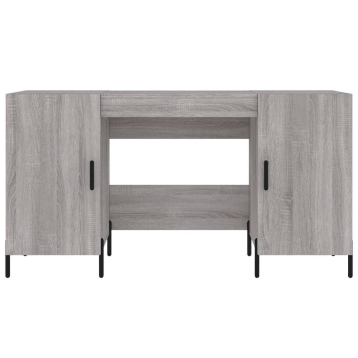 Bureau sonoma gris 140x50x75 cm bois d'ingénierie – Image 4