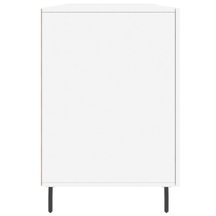 Bureau blanc 140x50x75 cm bois d'ingénierie – Image 5