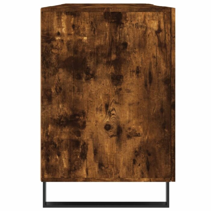 Bureau chêne fumé 140x50x75 cm bois d'ingénierie – Image 5