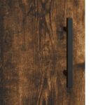 Bureau chêne fumé 140x50x75 cm bois d'ingénierie – Image 7